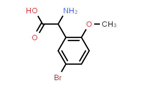 CAS No. 500696-01-5, 2-Amino-2-(5-bromo-2-methoxyphenyl)acetic acid