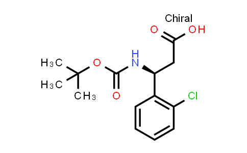 CAS No. 500770-73-0, (S)-3-((tert-Butoxycarbonyl)amino)-3-(2-chlorophenyl)propanoic acid