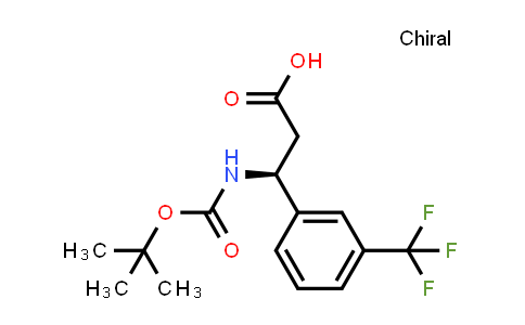 CAS No. 500770-78-5, (S)-3-((tert-Butoxycarbonyl)amino)-3-(3-(trifluoromethyl)phenyl)propanoic acid