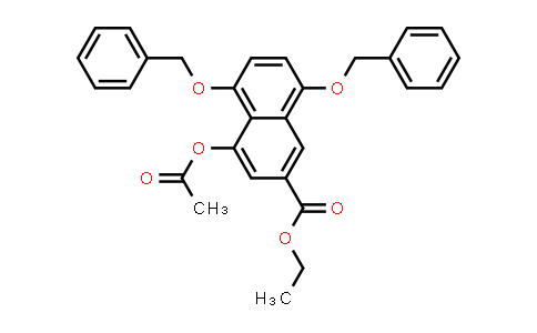 CAS No. 500776-95-4, 2-Naphthalenecarboxylic acid, 4-(acetyloxy)-5,8-bis(phenylmethoxy)-, ethyl ester