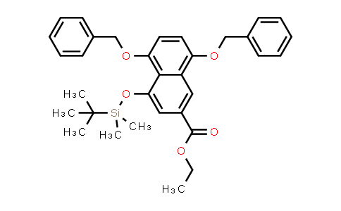 CAS No. 500777-06-0, 2-Naphthalenecarboxylic acid, 4-[[(1,1-dimethylethyl)dimethylsilyl]oxy]-5,8-bis(phenylmethoxy)-, ethyl ester