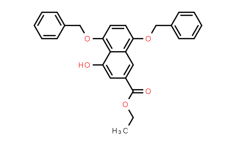 CAS No. 500777-13-9, 2-Naphthalenecarboxylic acid, 4-hydroxy-5,8-bis(phenylmethoxy)-, ethyl ester