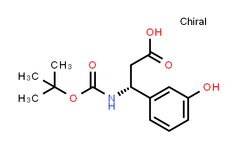 CAS No. 500788-89-6, (R)-3-((tert-Butoxycarbonyl)amino)-3-(3-hydroxyphenyl)propanoic acid