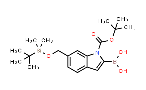 CAS No. 501364-51-8, 1H-Indole-1-carboxylic acid, 2-borono-6-[[[(1,1-dimethylethyl)dimethylsilyl]oxy]methyl]-, 1-(1,1-dimethylethyl) ester (9CI)