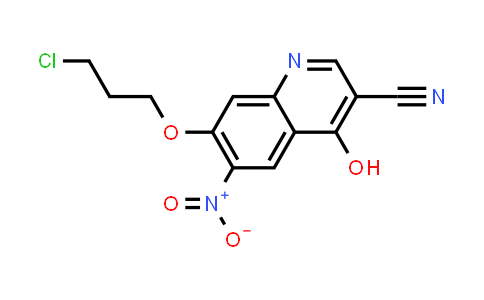 CAS No. 501684-27-1, 3-Quinolinecarbonitrile, 7-(3-chloropropoxy)-4-hydroxy-6-nitro-