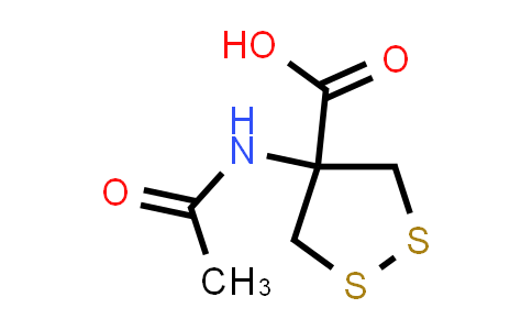 CAS No. 502145-07-5, 1,2-Dithiolane-4-carboxylic acid, 4-(acetylamino)-