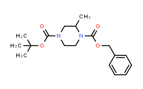 CAS No. 502649-21-0, 1-Benzyl 4-tert-butyl 2-methylpiperazine-1,4-dicarboxylate