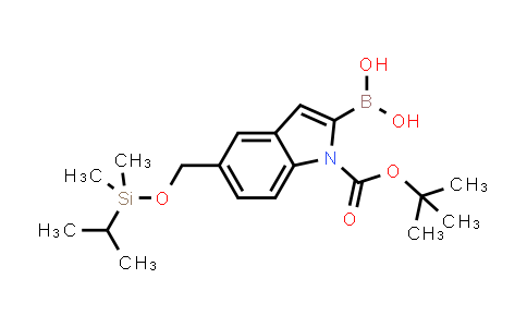 CAS No. 503045-89-4, 1H-Indole-1-carboxylic acid, 2-borono-5-[[[dimethyl(1-methylethyl)silyl]oxy]methyl]-, 1-(1,1-dimethylethyl) ester (9CI)