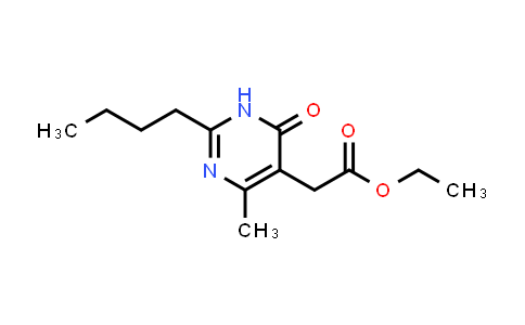 CAS No. 503155-65-5, Ethyl 2-(2-butyl-4-methyl-6-oxo-1,6-dihydropyrimidin-5-yl)acetate