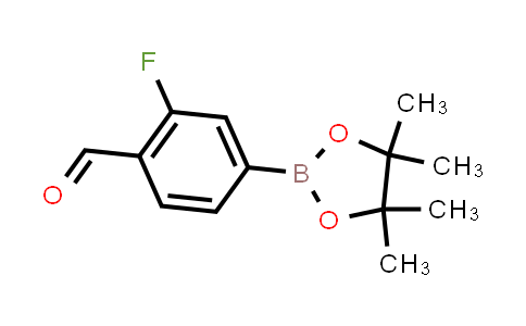 CAS No. 503176-50-9, 2-Fluoro-4-(4,4,5,5-tetramethyl-1,3,2-dioxaborolan-2-yl)benzaldehyde