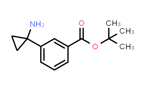 CAS No. 503417-35-4, Benzoic acid, 3-(1-aminocyclopropyl)-, 1,1-dimethylethyl ester