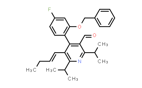 CAS No. 503559-81-7, 3-Pyridinecarboxaldehyde, 5-(1-buten-1-yl)-4-[4-fluoro-2-(phenylmethoxy)phenyl]-2,6-bis(1-methylethyl)-