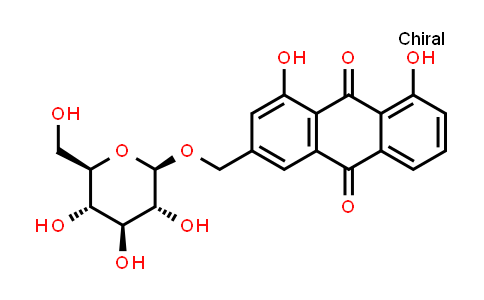 CAS No. 50488-89-6, 3-[(β-D-Glucopyranosyloxy)methyl]-1,8-dihydroxy-9,10-anthracenedione