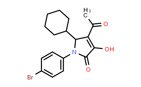 CAS No. 512176-59-9, 2H-Pyrrol-2-one, 4-acetyl-1-(4-bromophenyl)-5-cyclohexyl-1,5-dihydro-3-hydroxy-