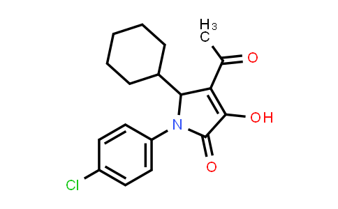CAS No. 512176-65-7, 2H-Pyrrol-2-one, 4-acetyl-1-(4-chlorophenyl)-5-cyclohexyl-1,5-dihydro-3-hydroxy-