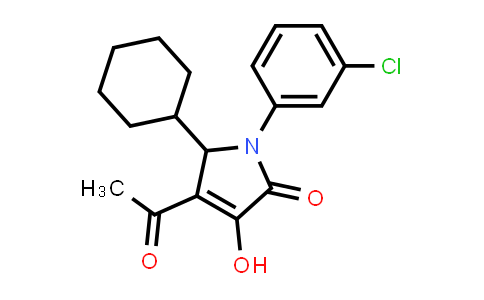 CAS No. 512176-96-4, 2H-Pyrrol-2-one, 4-acetyl-1-(3-chlorophenyl)-5-cyclohexyl-1,5-dihydro-3-hydroxy-