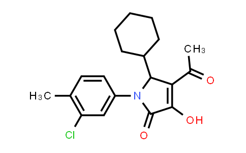 CAS No. 512177-18-3, 2H-Pyrrol-2-one, 4-acetyl-1-(3-chloro-4-methylphenyl)-5-cyclohexyl-1,5-dihydro-3-hydroxy-