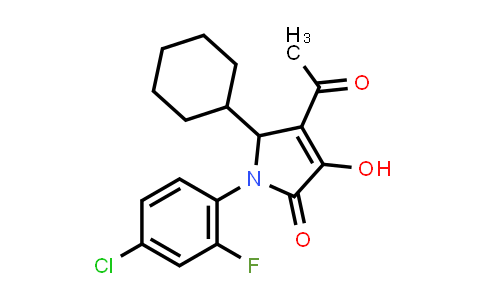 CAS No. 512177-31-0, 2H-Pyrrol-2-one, 4-acetyl-1-(4-chloro-2-fluorophenyl)-5-cyclohexyl-1,5-dihydro-3-hydroxy-