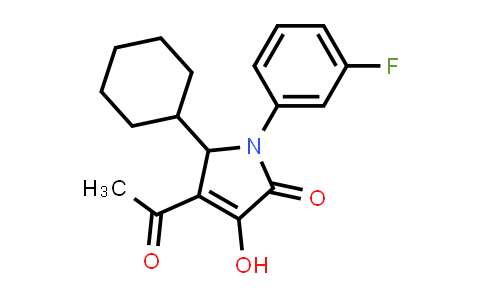 CAS No. 512177-56-9, 2H-Pyrrol-2-one, 4-acetyl-5-cyclohexyl-1-(3-fluorophenyl)-1,5-dihydro-3-hydroxy-