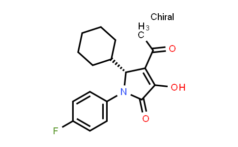 CAS No. 512177-96-7, 2H-Pyrrol-2-one, 4-acetyl-5-cyclohexyl-1-(4-fluorophenyl)-1,5-dihydro-3-hydroxy-, (5R)-