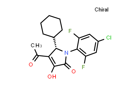 CAS No. 512178-04-0, 2H-Pyrrol-2-one, 4-acetyl-1-(4-chloro-2,6-difluorophenyl)-5-cyclohexyl-1,5-dihydro-3-hydroxy-, (5S)-