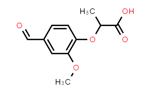 CAS No. 51264-79-0, 2-(4-Formyl-2-methoxyphenoxy)propanoic acid
