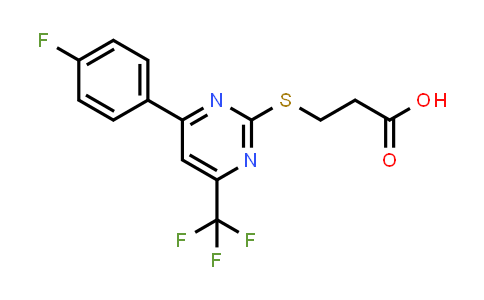 CAS No. 514180-29-1, Propanoic acid, 3-[[4-(4-fluorophenyl)-6-(trifluoromethyl)-2-pyrimidinyl]thio]-