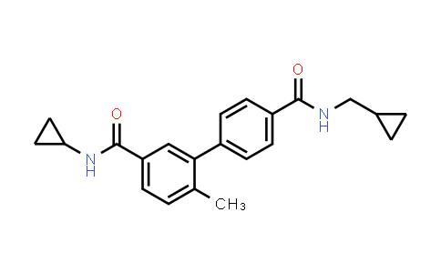 CAS No. 515134-70-0, [1,1'-Biphenyl]-3,4'-dicarboxamide, N3-cyclopropyl-N4'-(cyclopropylmethyl)-6-methyl-