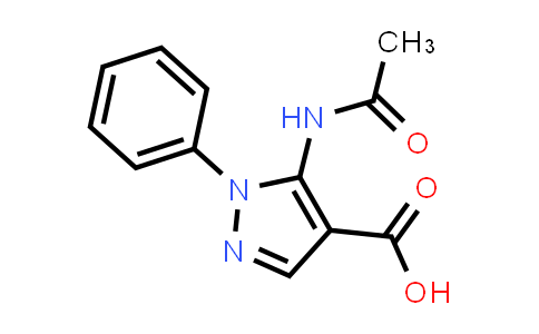 CAS No. 51649-69-5, 5-(Acetylamino)-1-phenyl-1H-pyrazole-4-carboxylic acid