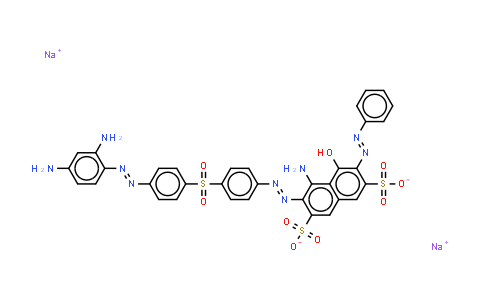 CAS No. 52204-07-6, 4-amino-3-4-4-(2,4-diaminophenyl)azophenylsulphonylphenylazo-5-hydroxy-6-(phenylazo)naphthalene-2,7-disulphonate (sodium salt)
