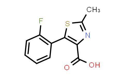 CAS No. 522646-43-1, 5-(2-Fluorophenyl)-2-methyl-1,3-thiazole-4-carboxylic acid