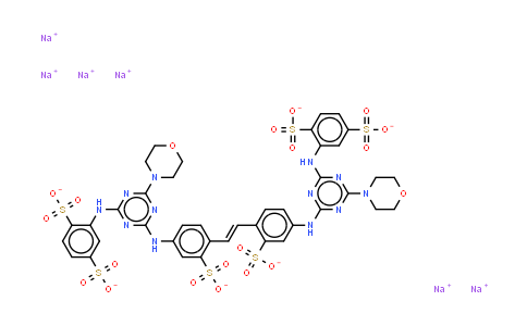 MC558311 | 52301-70-9 | 2,2'-vinylenebis(3-sulphonato-4,1-phenylene)imino6-morpholino-1,3,5-triazine-4,2-diyliminobis(benzene-1,4-disulphon ate) (sodium salt)