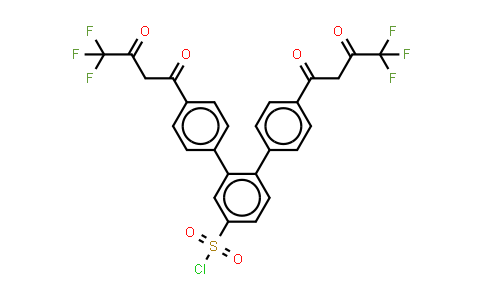 CAS No. 525560-81-0, 4,4'-Bis(1'',1'',1''-trifluoro-2'',4''-butanedione-6''-yl)-chlorosulfo-o-terphenyl