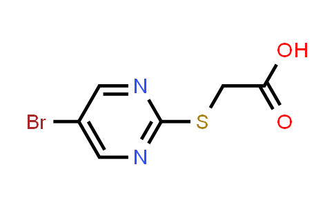 CAS No. 52767-92-7, 2-((5-Bromopyrimidin-2-yl)thio)acetic acid
