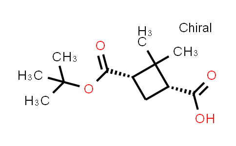 CAS No. 528560-20-5, (1R,3S)-3-[(tert-Butoxy)carbonyl]-2,2-dimethylcyclobutane-1-carboxylic acid