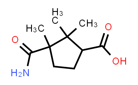 CAS No. 5333-17-5, 3-(Aminocarbonyl)-2,2,3-trimethylcyclopentanecarboxylic acid