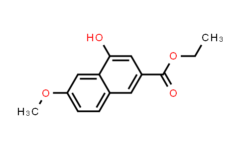 CAS No. 538343-03-2, 2-Naphthalenecarboxylic acid, 4-hydroxy-6-methoxy-, ethyl ester