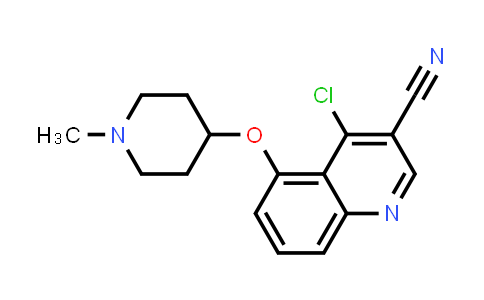 CAS No. 541505-09-3, 3-Quinolinecarbonitrile, 4-chloro-5-[(1-methyl-4-piperidinyl)oxy]-