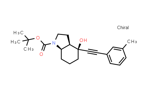 CAS No. 543910-55-0, tert-Butyl (3aR,4S,7aR)-4-hydroxy-4-(m-tolylethynyl)octahydro-1H-indole-1-carboxylate
