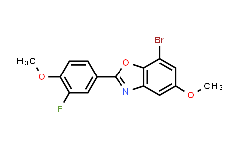 CAS No. 544704-75-8, 7-Bromo-2-(3-fluoro-4-methoxyphenyl)-5-methoxy-1,3-benzoxazole