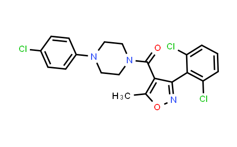 CAS No. 545364-71-4, Methanone, [4-(4-chlorophenyl)-1-piperazinyl][3-(2,6-dichlorophenyl)-5-methyl-4-isoxazolyl]-
