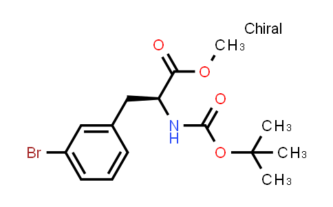 CAS No. 546115-43-9, Methyl (S)-3-(3-bromophenyl)-2-((tert-butoxycarbonyl)amino)propanoate