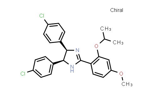 CAS No. 548472-49-7, rel-(4R,5S)-4,5-bis(4-chlorophenyl)-2-(2-isopropoxy-4-methoxyphenyl)-4,5-dihydro-1H-imidazole