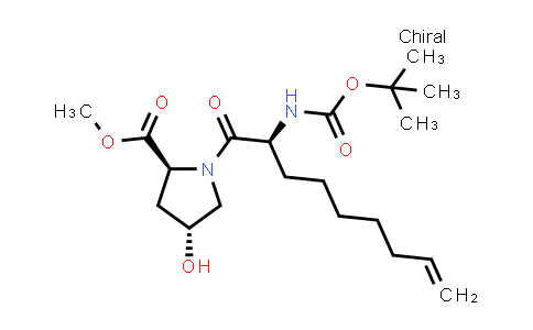 CAS No. 552335-43-0, L-Proline, 1-[(2S)-2-[[(1,1-dimethylethoxy)carbonyl]amino]-1-oxo-8-nonen-1-yl]-4-hydroxy-, methyl ester, (4R)-