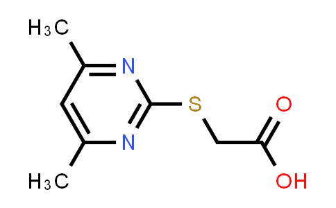 CAS No. 55749-30-9, 2-((4,6-Dimethylpyrimidin-2-yl)thio)acetic acid