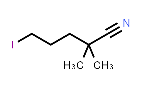 CAS No. 56475-44-6, 5-Iodo-2,2-dimethylpentanenitrile