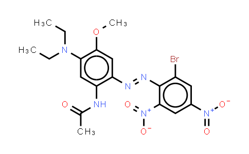 CAS No. 56548-64-2, N-2-(2-Bromo-4,6-dinitrophenyl)azo-5-(diethylamino)-4-methoxyphenylacetamide