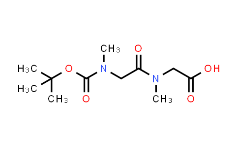 CAS No. 56612-14-7, 2-(2-((tert-Butoxycarbonyl)(methyl)amino)-N-methylacetamido)acetic acid