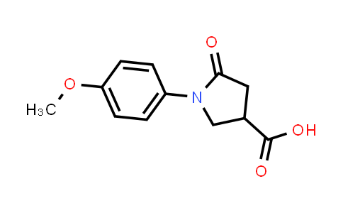 CAS No. 56617-47-1, 1-(4-Methoxyphenyl)-5-oxopyrrolidine-3-carboxylic acid