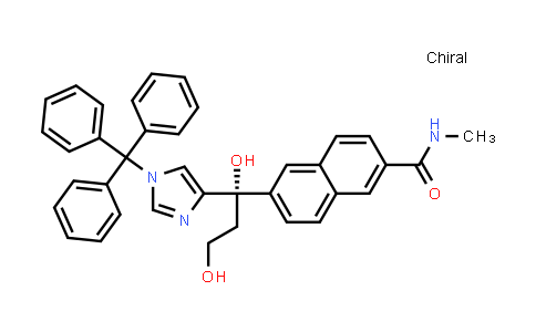 CAS No. 566200-79-1, (S)-6-(1,3-Dihydroxy-1-(1-trityl-1H-imidazol-4-yl)propyl)-N-methyl-2-naphthamide